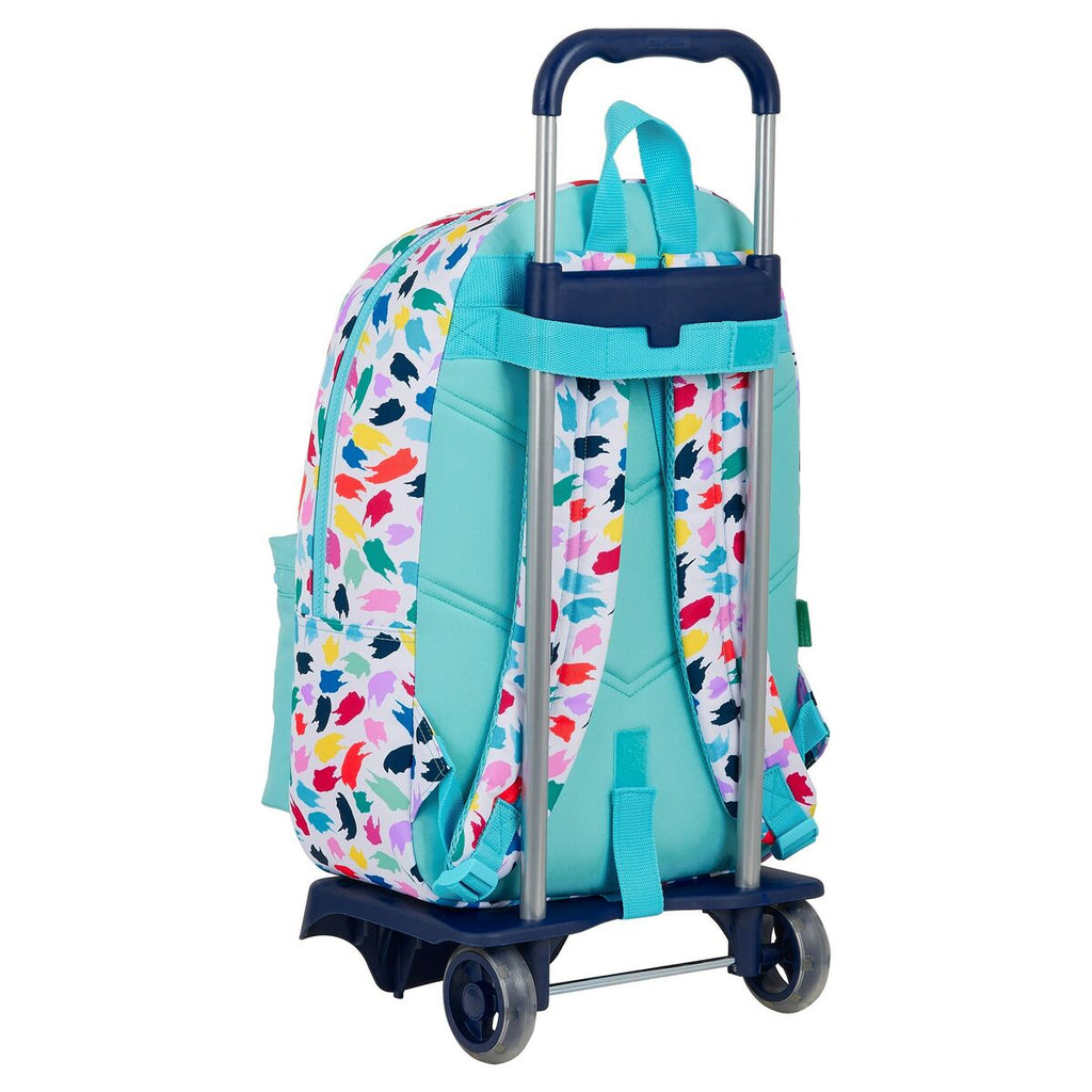 Schulrucksack mit Rädern Benetton Painting Bunt