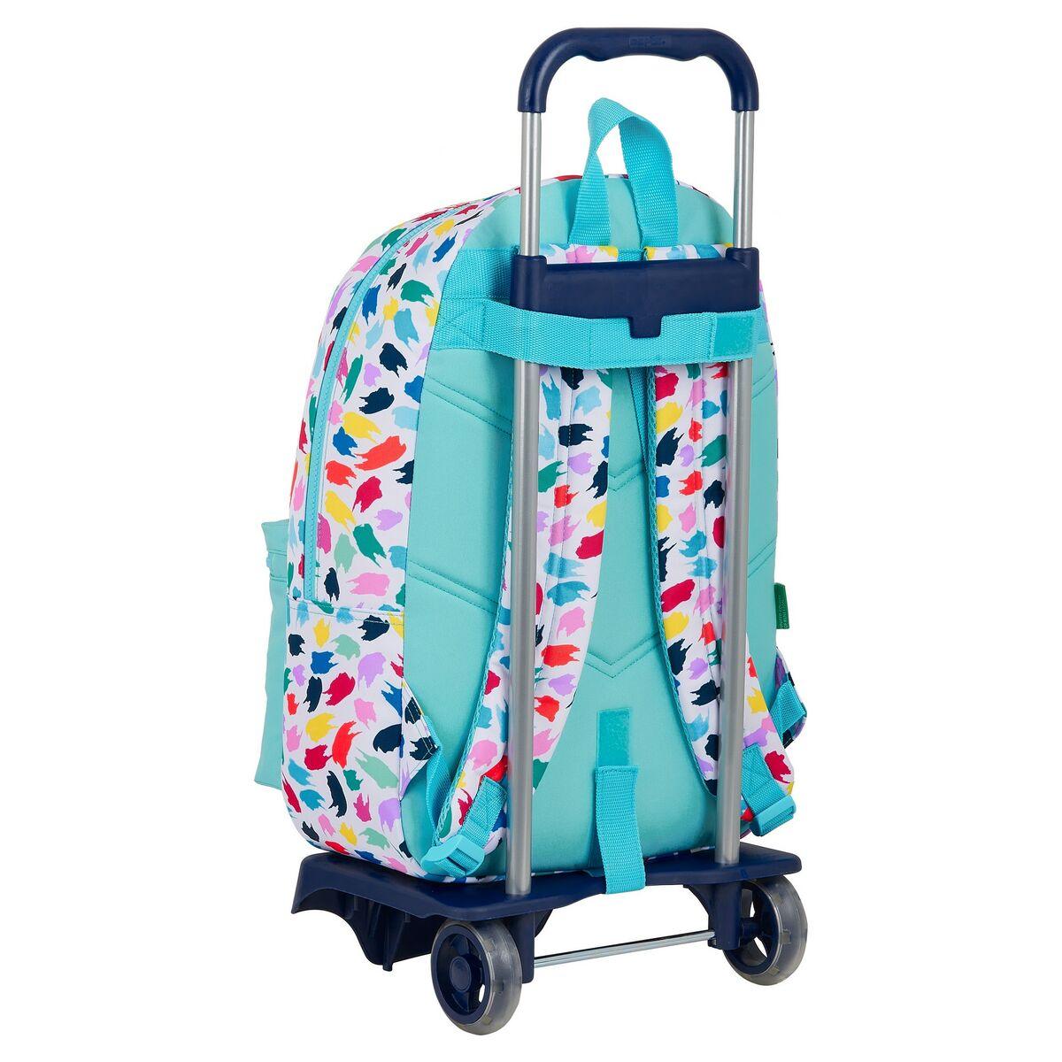Schulrucksack mit Rädern Benetton Painting Bunt