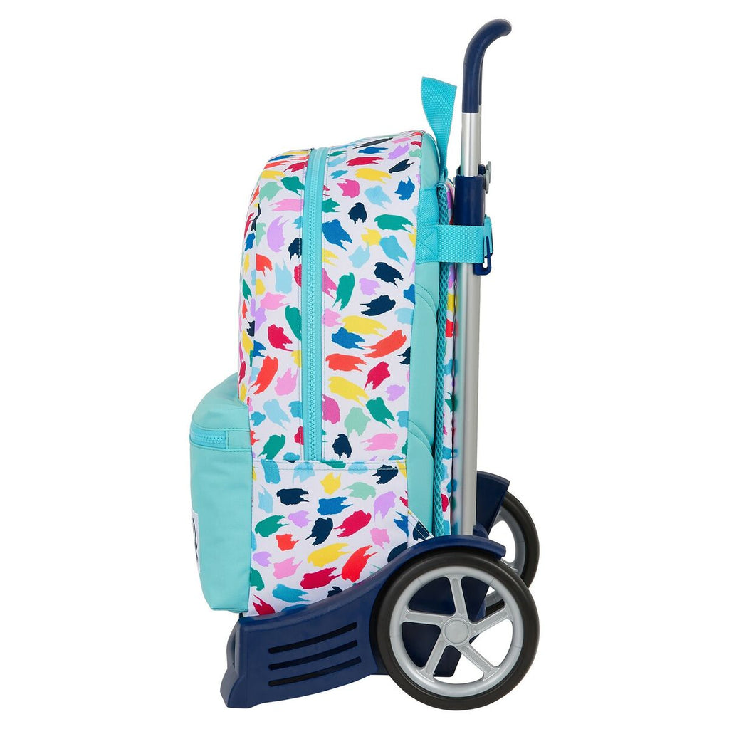 Schulrucksack mit Rädern Benetton Painting Bunt
