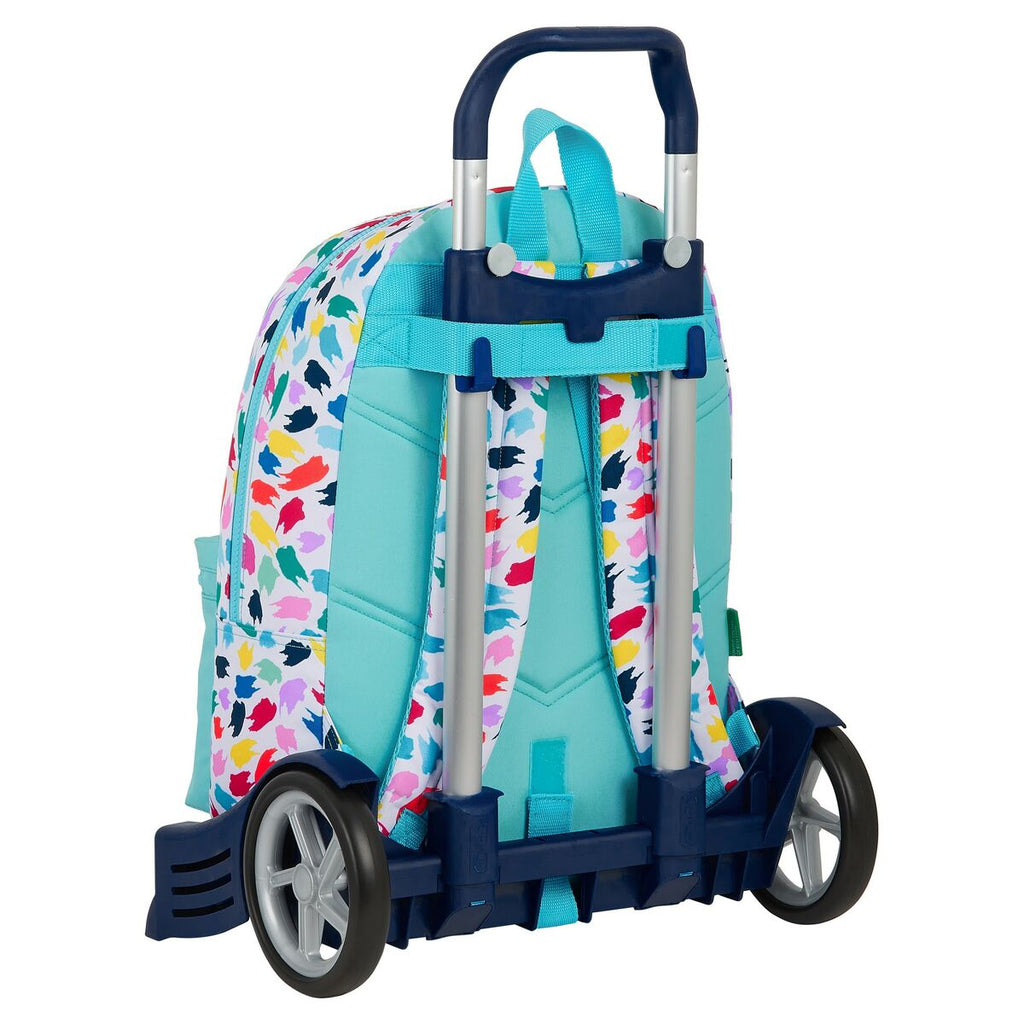 Schulrucksack mit Rädern Benetton Painting Bunt