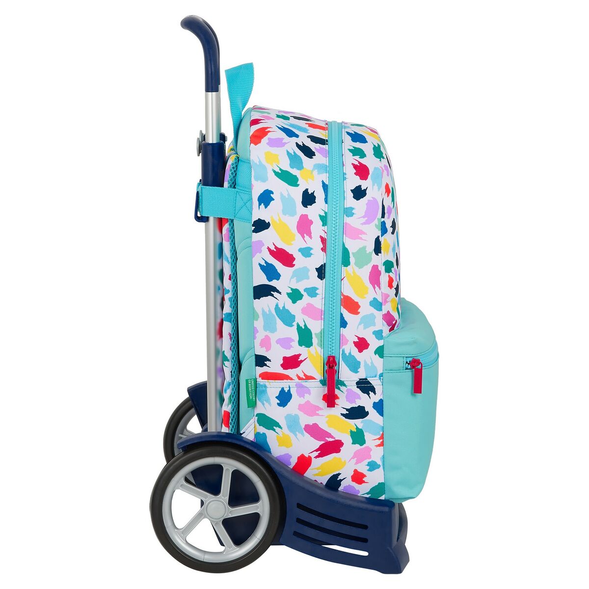 Schulrucksack mit Rädern Benetton Painting Bunt