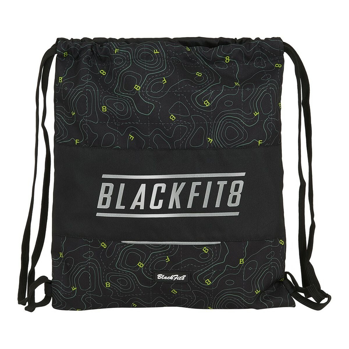 Rucksacktasche mit Bändern Topography BlackFit8 M196A Schwarz grün