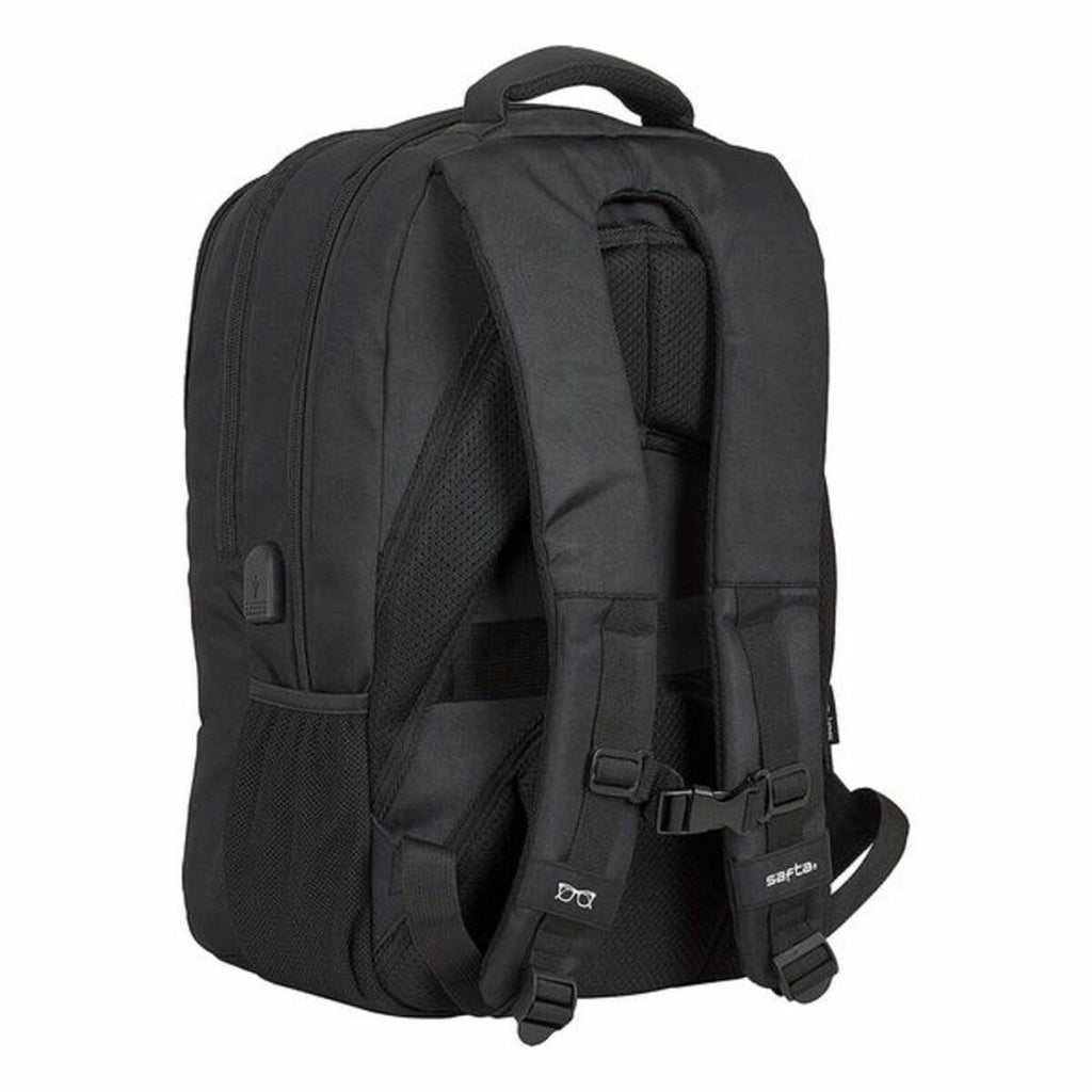 Laptop- und Tablet-Rucksack mit USB-Anschluss Safta 15,6'' Schwarz 30 x 43 x 16 cm