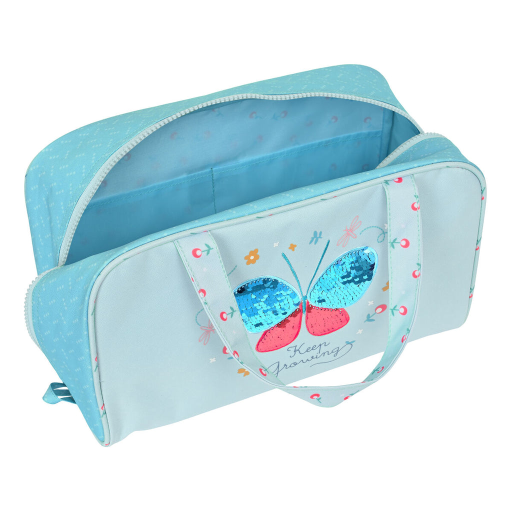 Kulturbeutel für die Schule BlackFit8 Mariposa Hellblau 31 x 14 x 19 cm