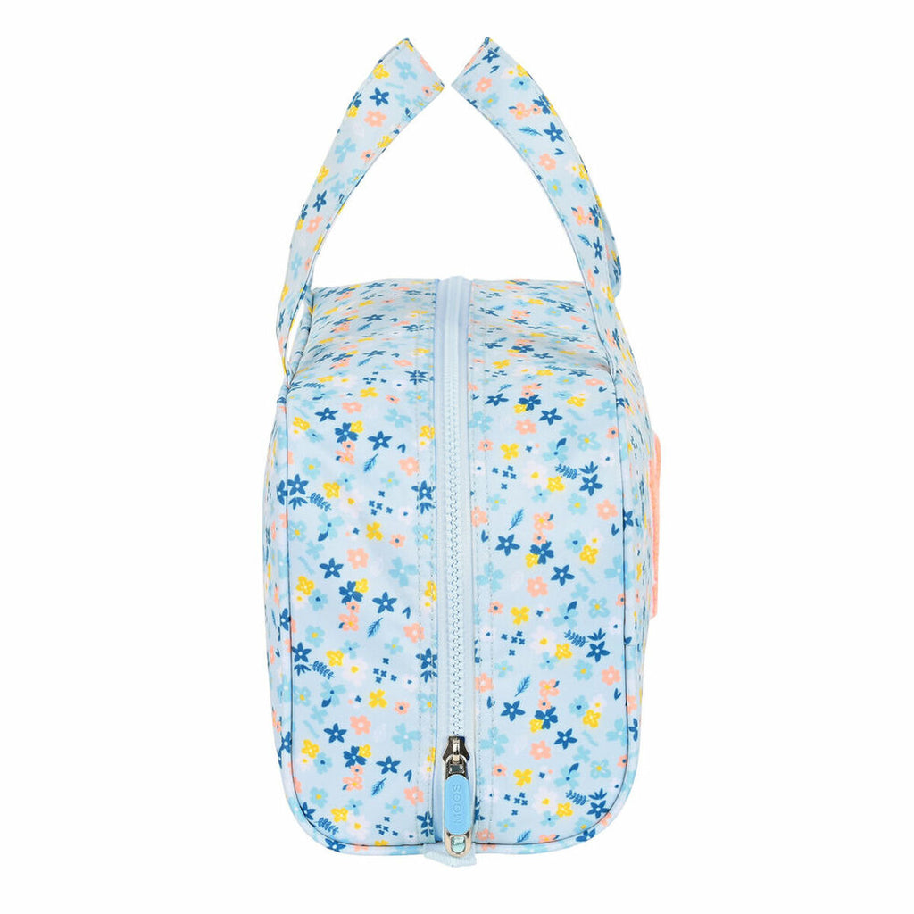 Kulturbeutel für die Schule Moos Lovely Hellblau 31 x 14 x 19 cm