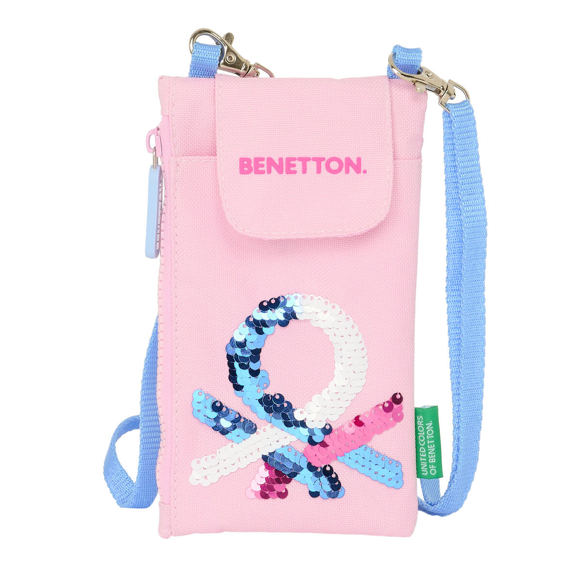 Geldbeutel Benetton Pink Mobile Tasche Rosa – LuxeStyle Schweiz