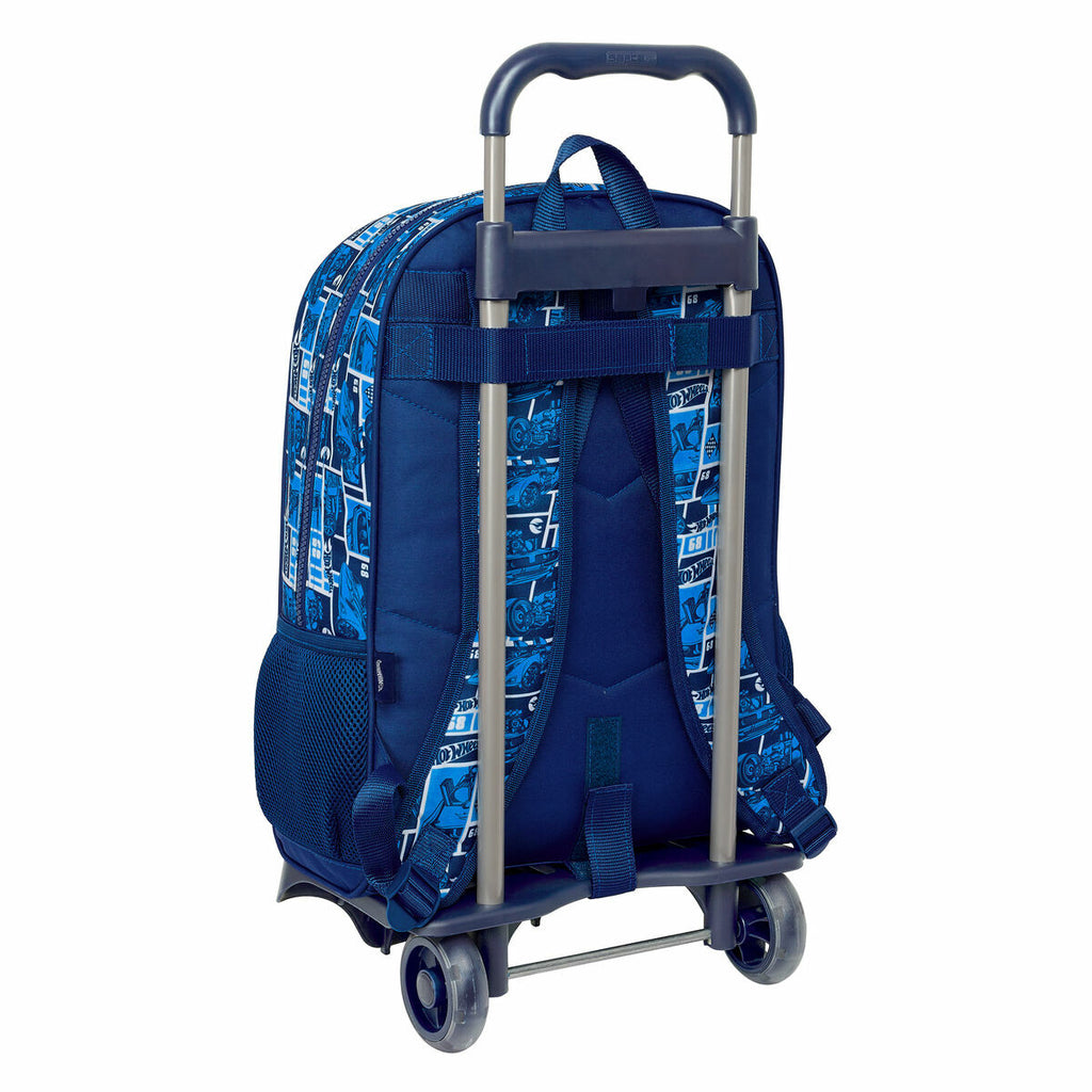 Roll-Schulrucksack Marineblau – Entlastet den Rücken, leicht