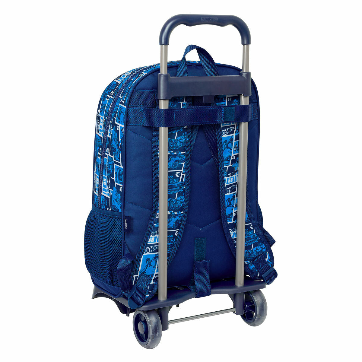Roll-Schulrucksack Marineblau – Entlastet den Rücken, leicht