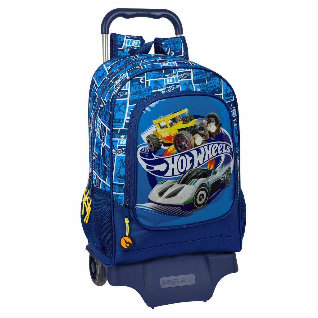 Roll-Schulrucksack Marineblau – Entlastet den Rücken, leicht