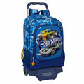 Roll-Schulrucksack Marineblau – Entlastet den Rücken, leicht