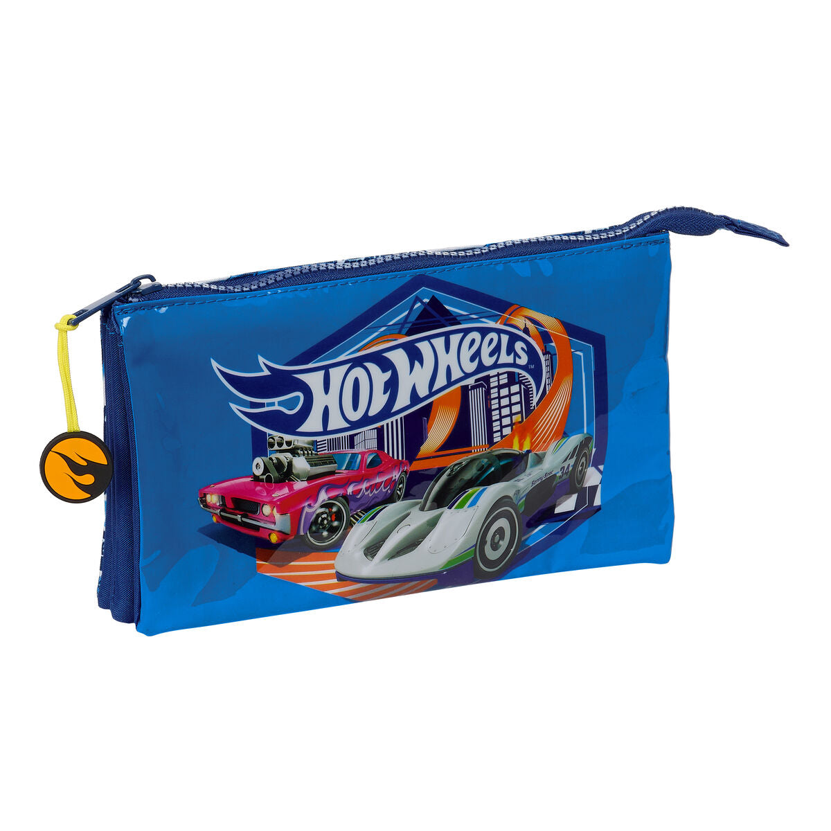 Dreifaches Etui Marineblau – Alles super organisiert & verstaut