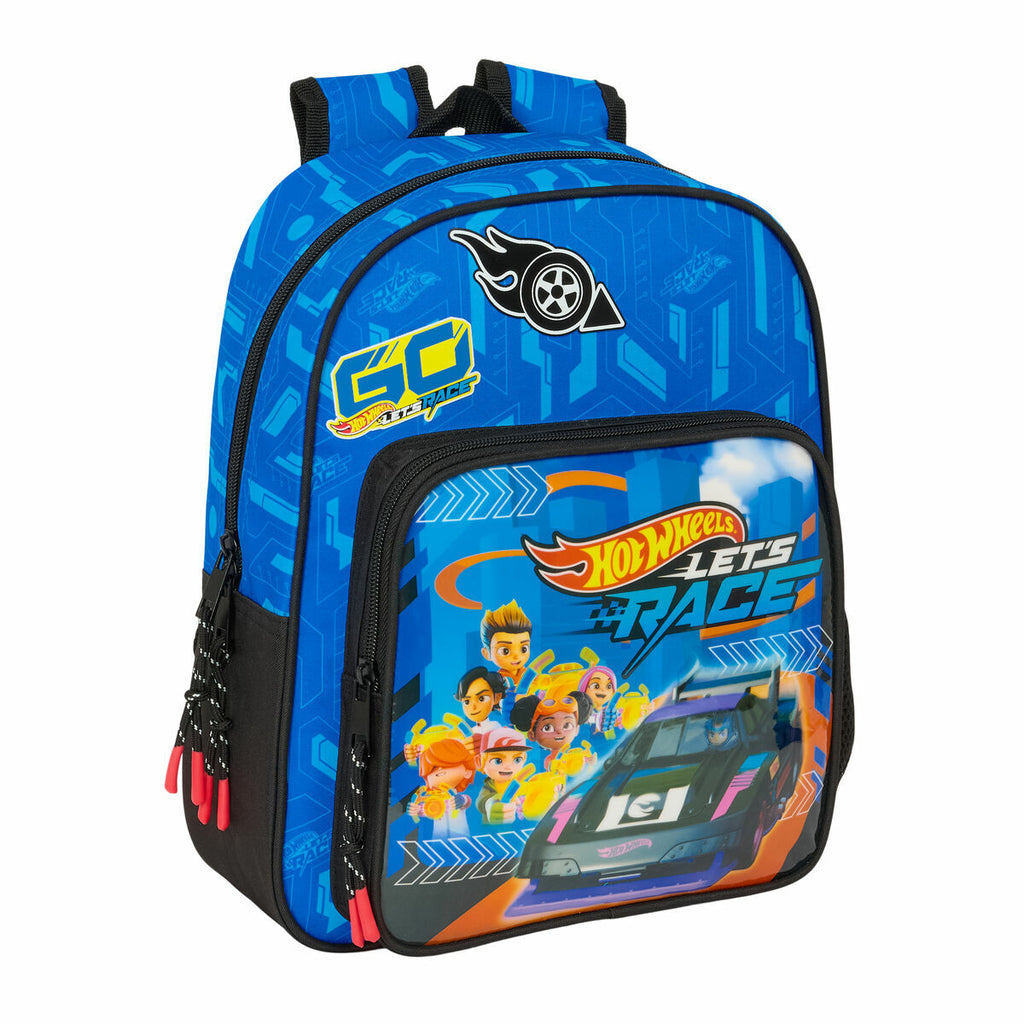 Schulrucksack Hot Wheels Let's race Blau Schwarz 27 x 33 x 10 cm – Bild 1 | LuxeStyle
