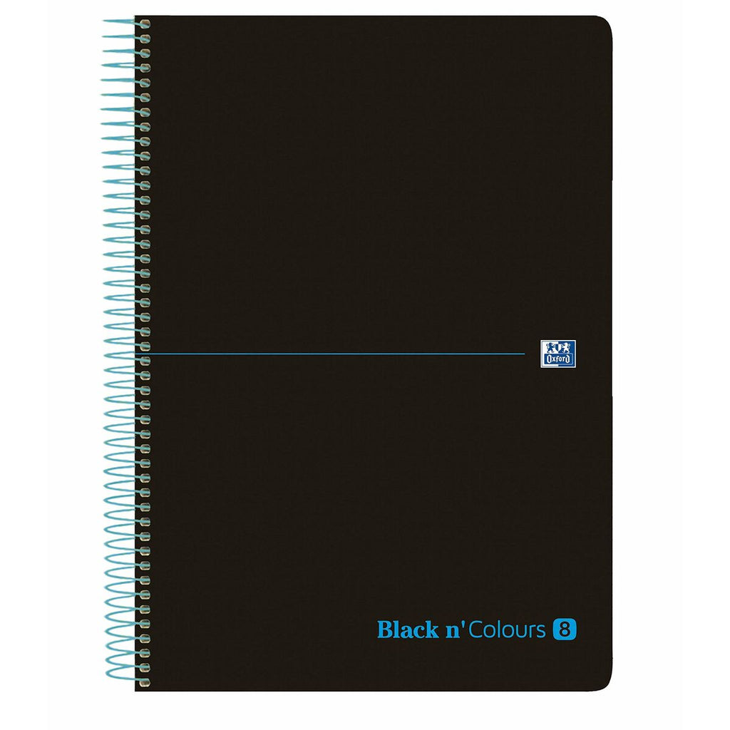 Notizbuch Oxford European Book Black & Colours Schwarz türkis A4 160