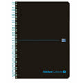 Notizbuch Oxford European Book Black & Colours Schwarz türkis A4 160