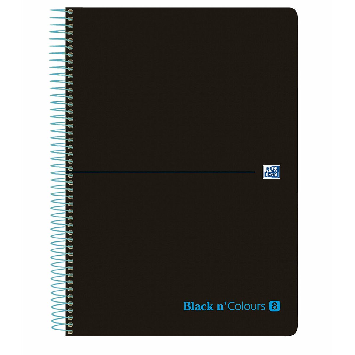 Notizbuch Oxford European Book Black & Colours Schwarz türkis A4 160