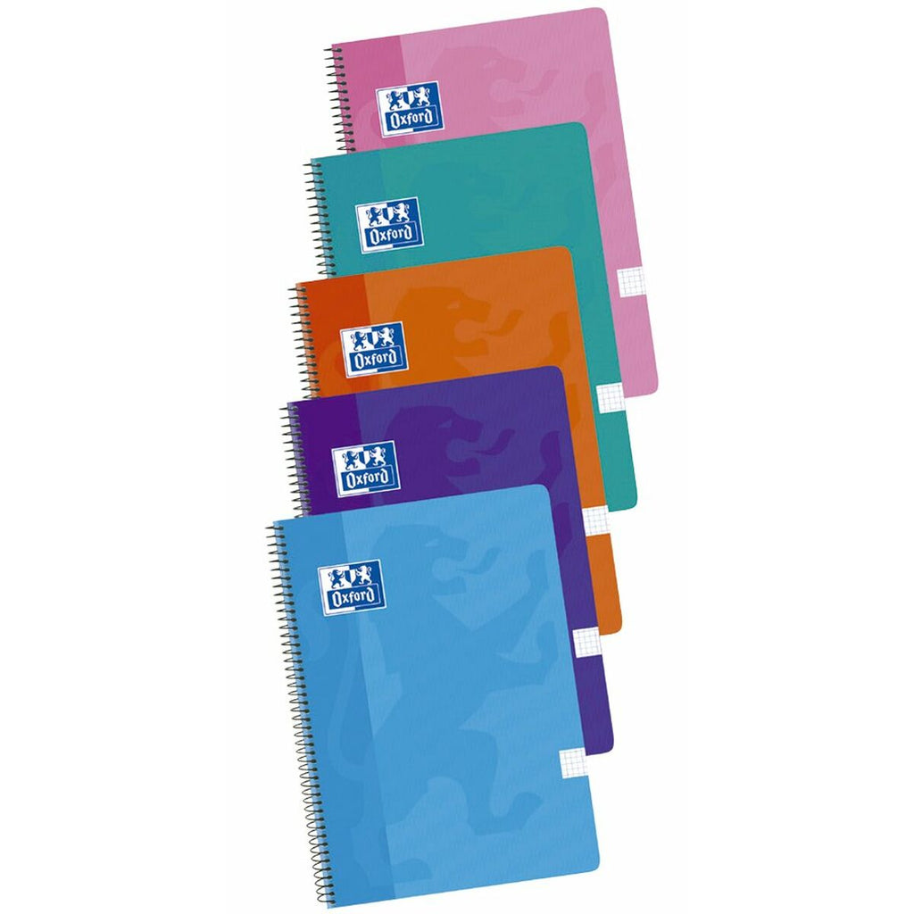 Notizbuch Oxford Bunt Blatt 80 Blatt 21,5 x 31,5 cm 5 Stücke