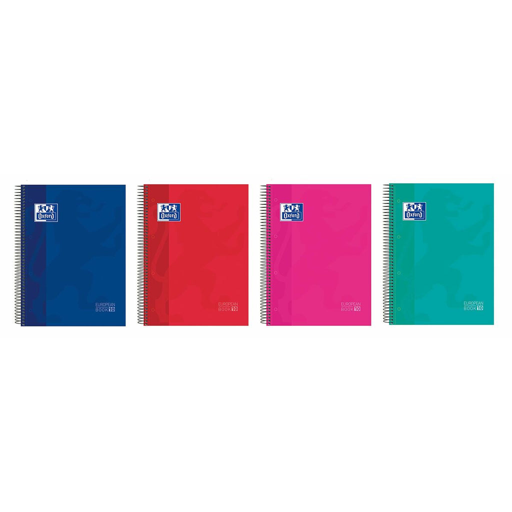 Notizbuch Oxford European Book 10 Mikroperforiert Bunt A4 5 Stücke