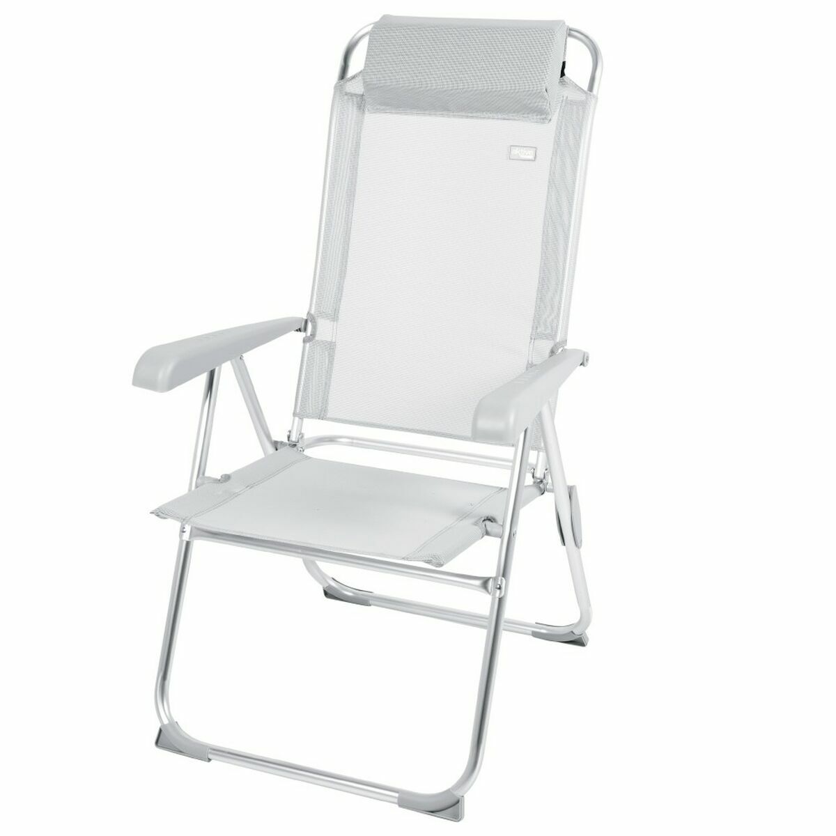 Gepolsterte Campingstuhl Aktive Neigbar Grau 44 x 55 x 101 cm
