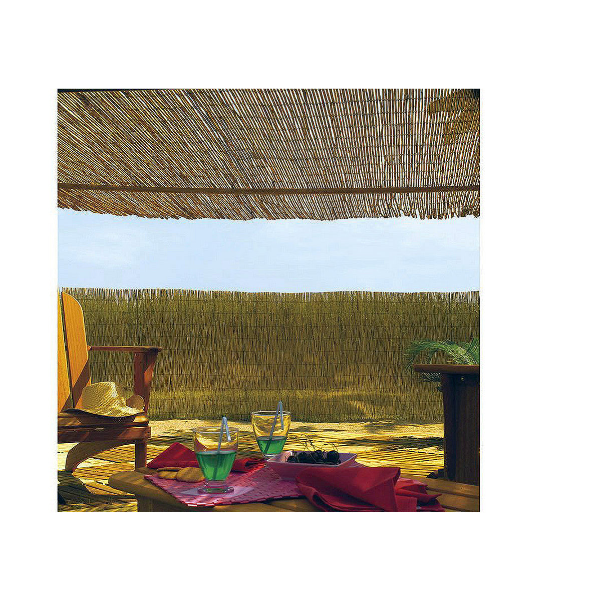 Bambus-Sichtschutz «Natura» · Rolle 1×5 m