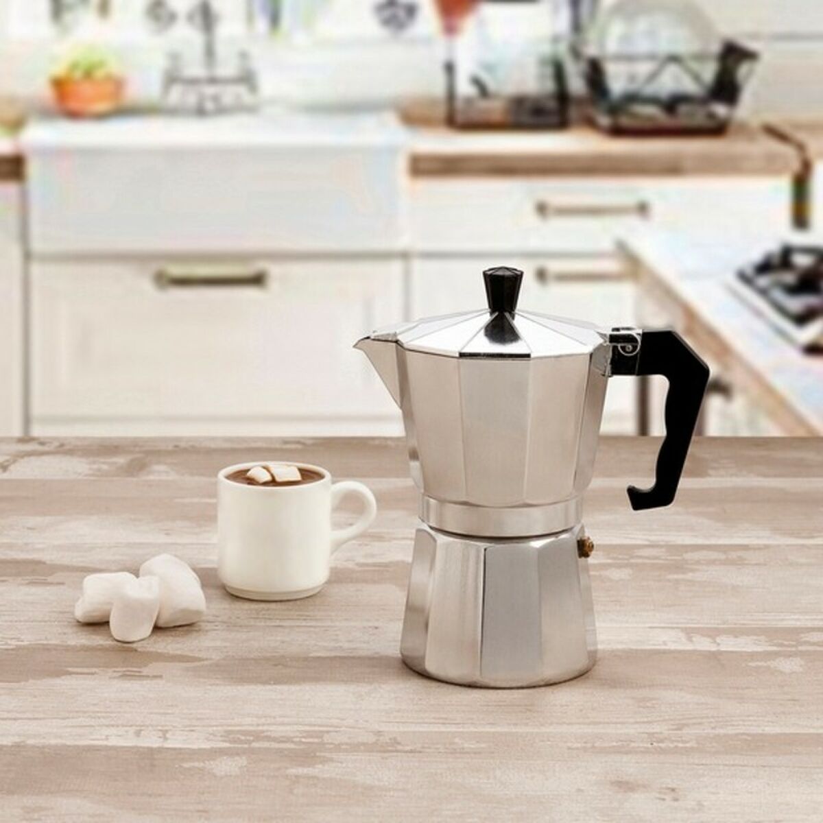 Moka Kanne Stahl 12 Tassen – Italienischer Genuss – Ansicht 2