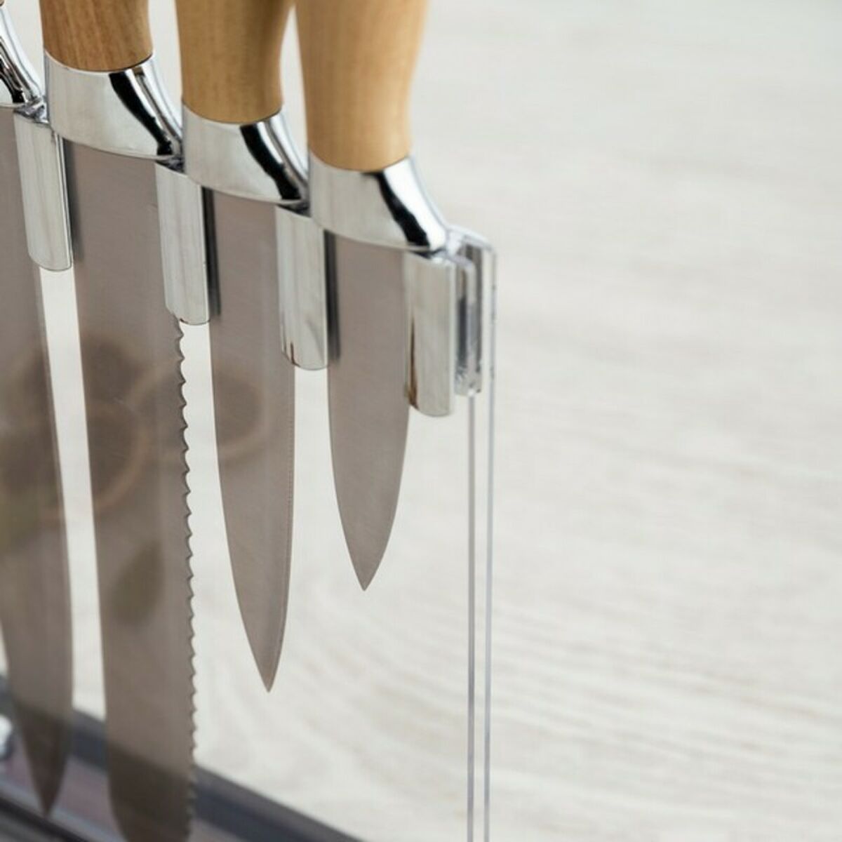 Küchenmesserset und Halterung Quid Baobab (5 pcs) Braun Metall – LuxeStyle Schweiz