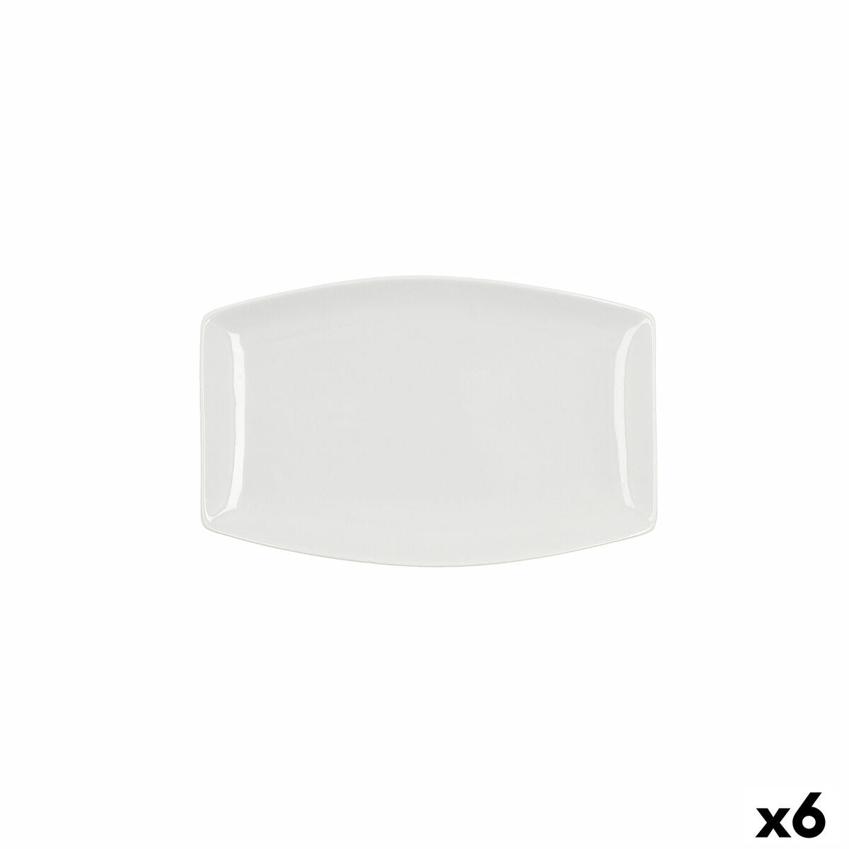 Kochschüssel Quid Gastro karriert aus Keramik Weiß (25,2 x 16 x 2 cm)