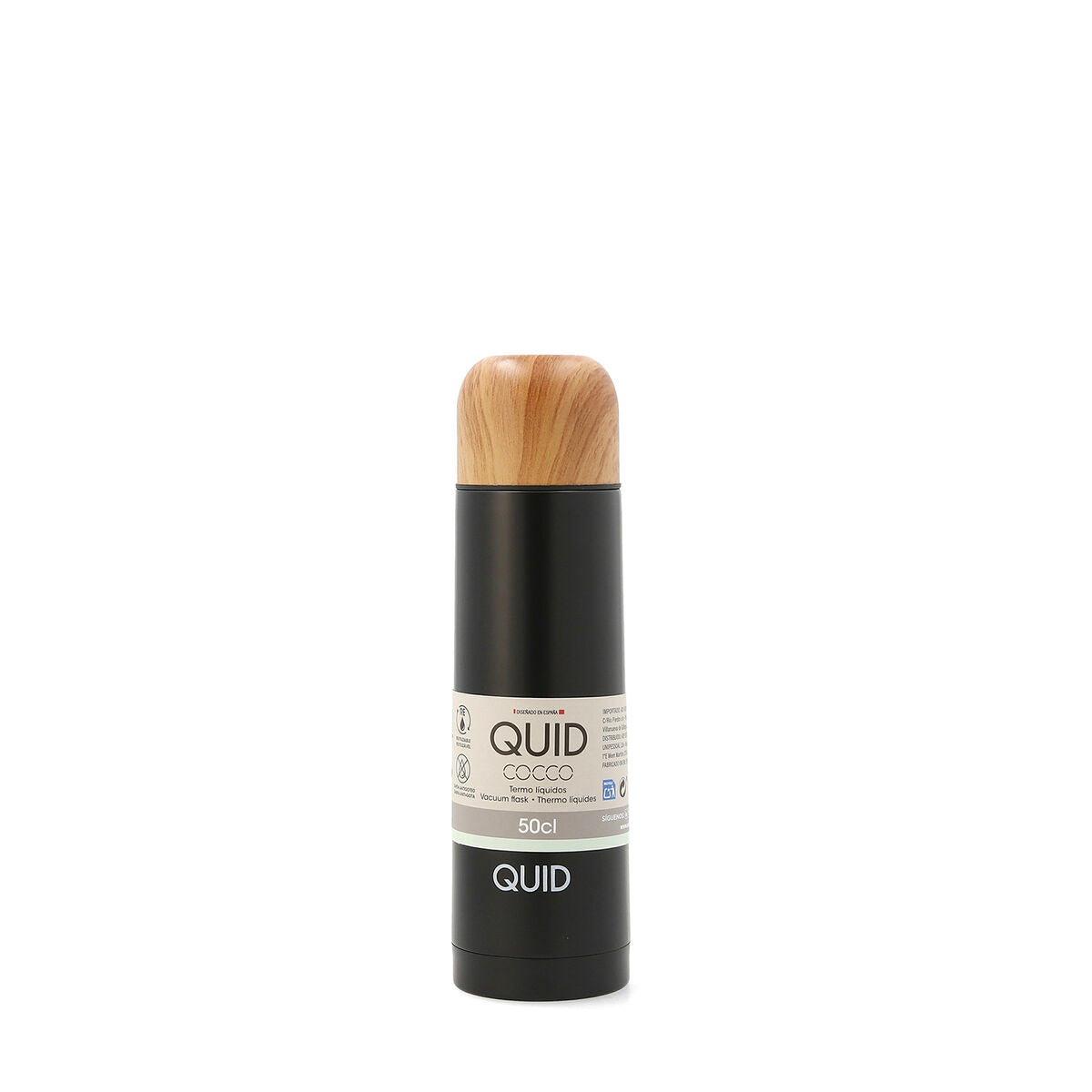 Thermosflasche Quid Cocco Schwarz Tropf Metall 500 ml