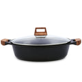 Topf mit Deckel Quid Karbon Schwarz 32 cm Aluminiumguss