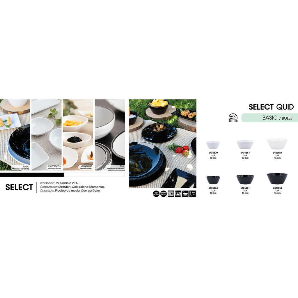 Schüssel für Vorspeisen Quid Select Basic Weiß Melamine 10 cm (24 Stüc