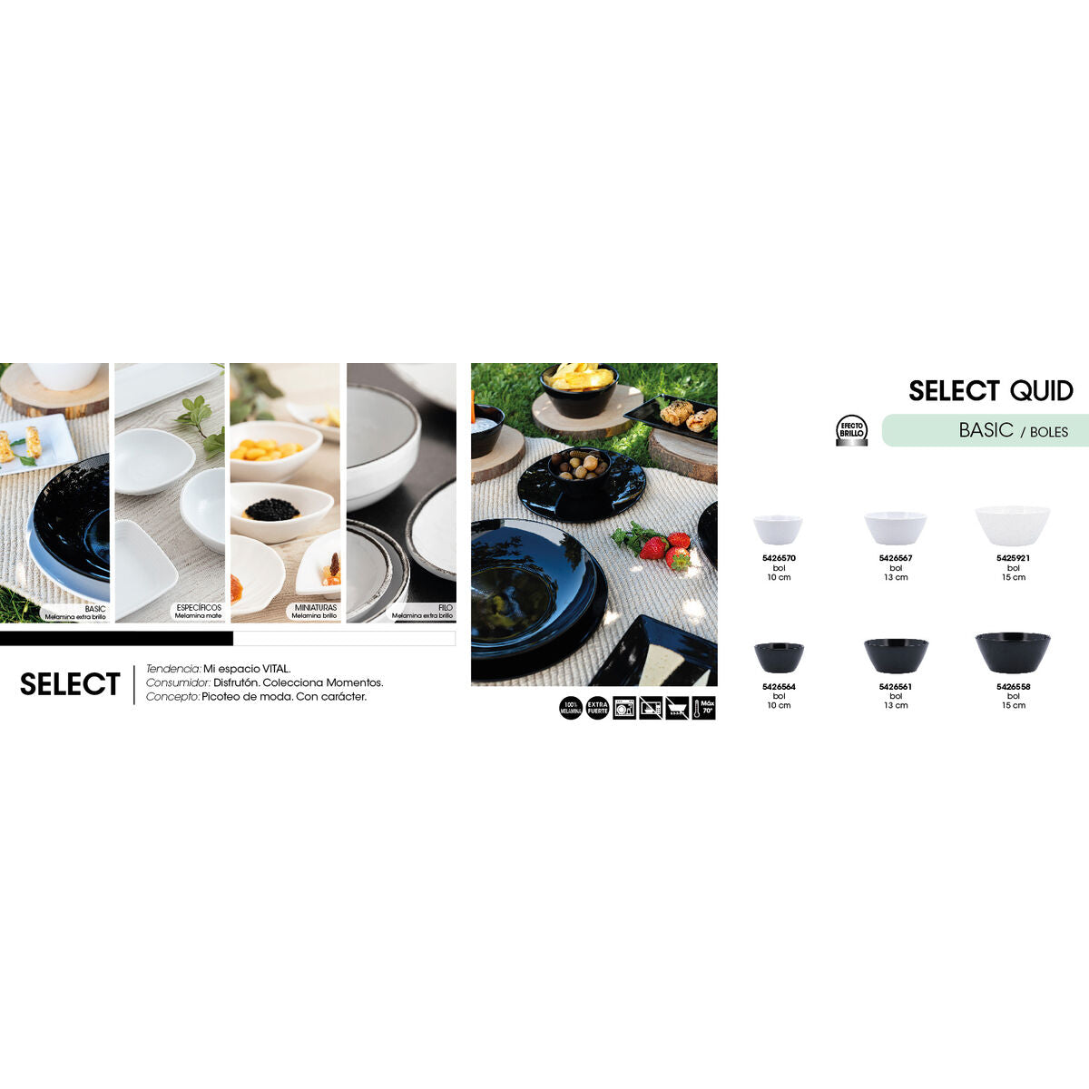 Schüssel für Vorspeisen Quid Select Basic Weiß Melamine 10 cm (24 Stüc