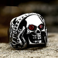 Retro-Totenkopfring aus Edelstahl