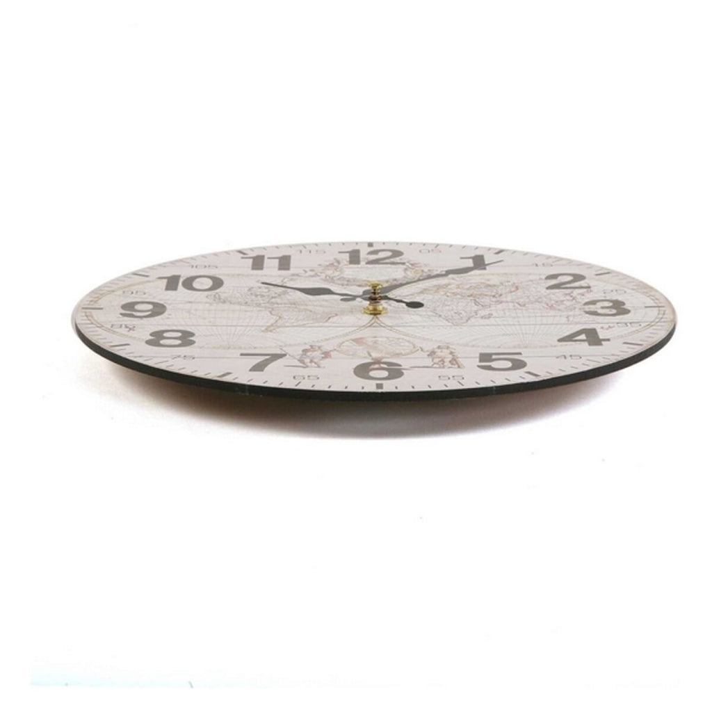 Wanduhr Versa World Holz (28 x 28 x 9 cm) – LuxeStyle Schweiz