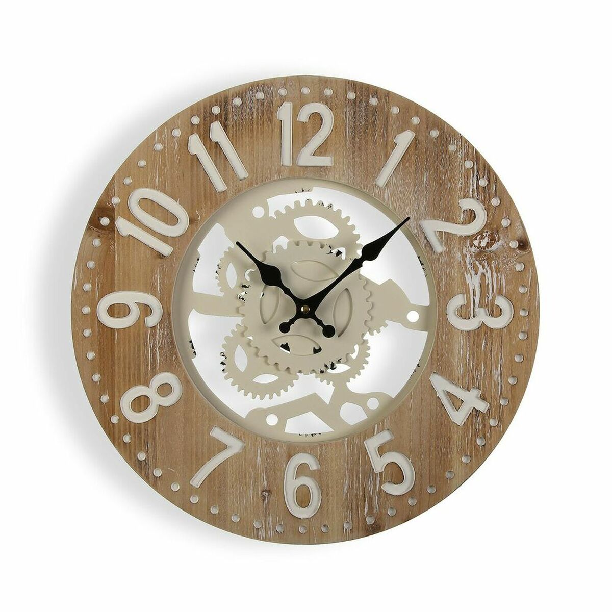 Wanduhr Versa 40 x 4,5 x 40 cm Metall Holz MDF
