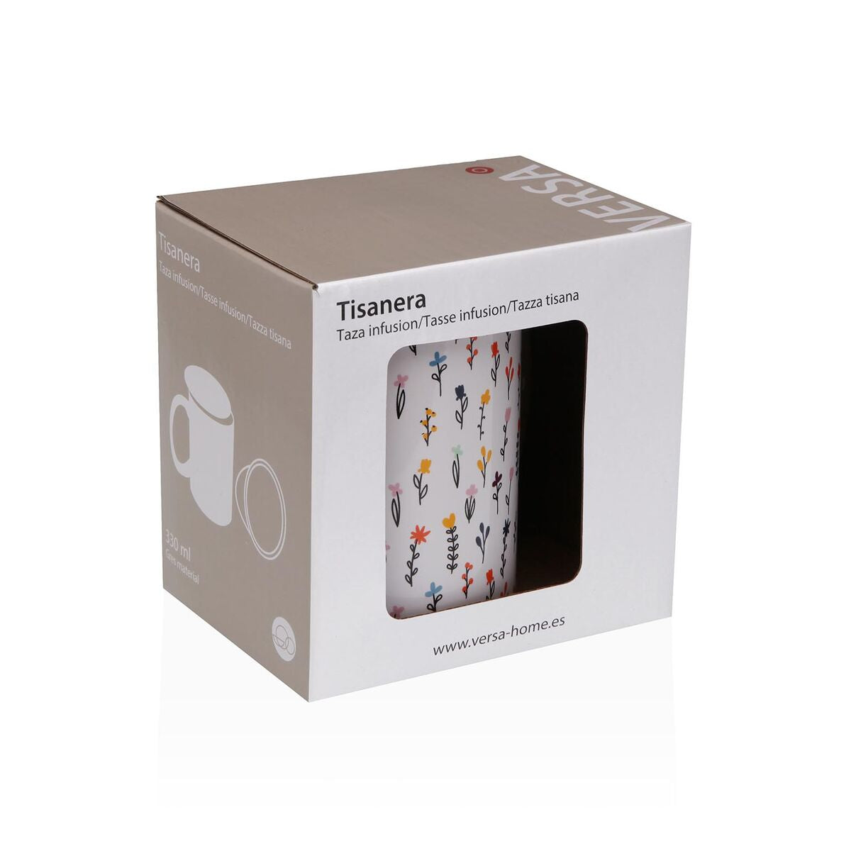 Tee-Tasse mit Filter «Versa» Blume