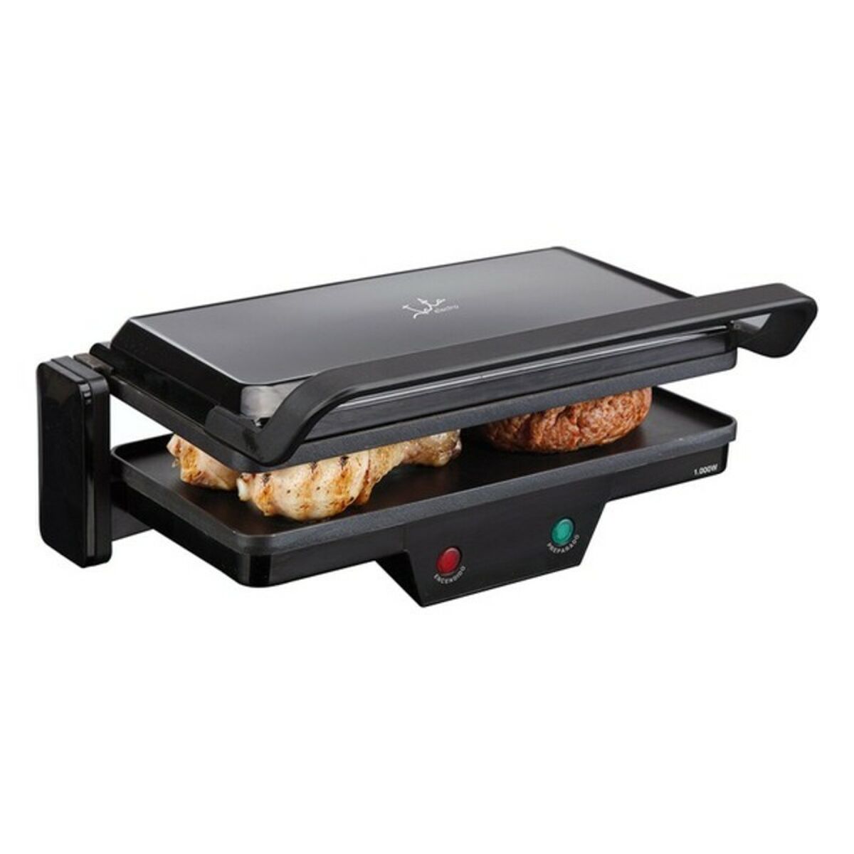 Kompakter Grill: 1000W für schnelles Grillvergnügen.