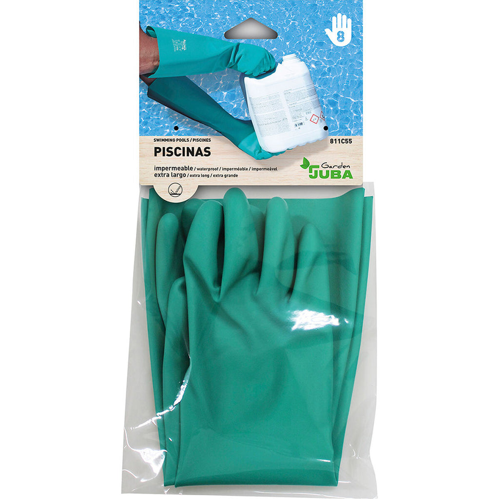 Arbeitshandschuhe JUBA grün Nitril Satin Schwimmbad