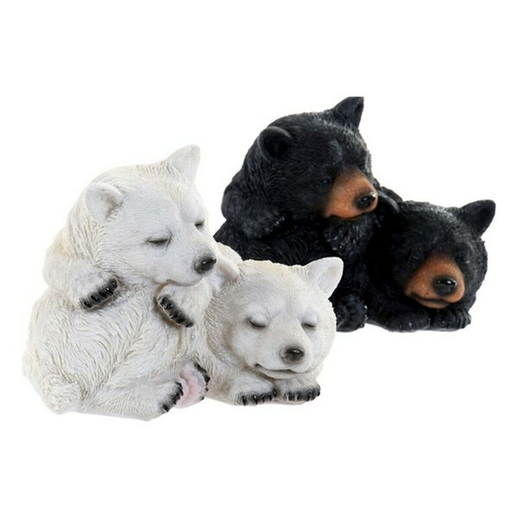 Deko-Figur DKD Home Decor Weiß Schwarz 14,5 x 14,5 x 11 cm Harz (2