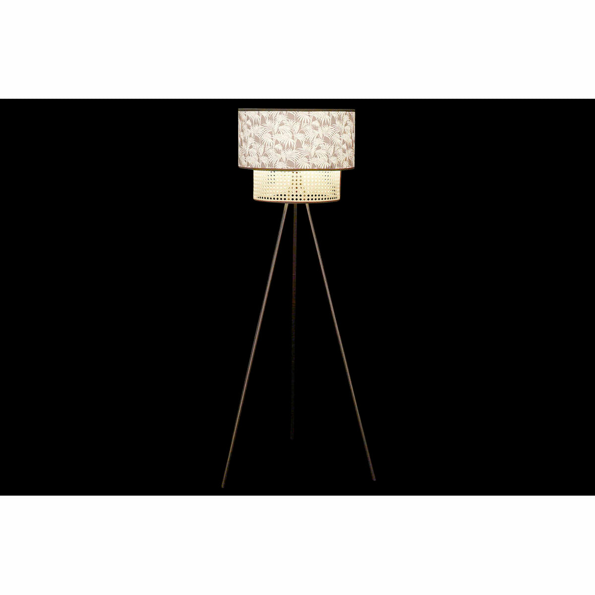 Exotische Palmen Stehlampe – Kolonialer Stil, warmes Licht.