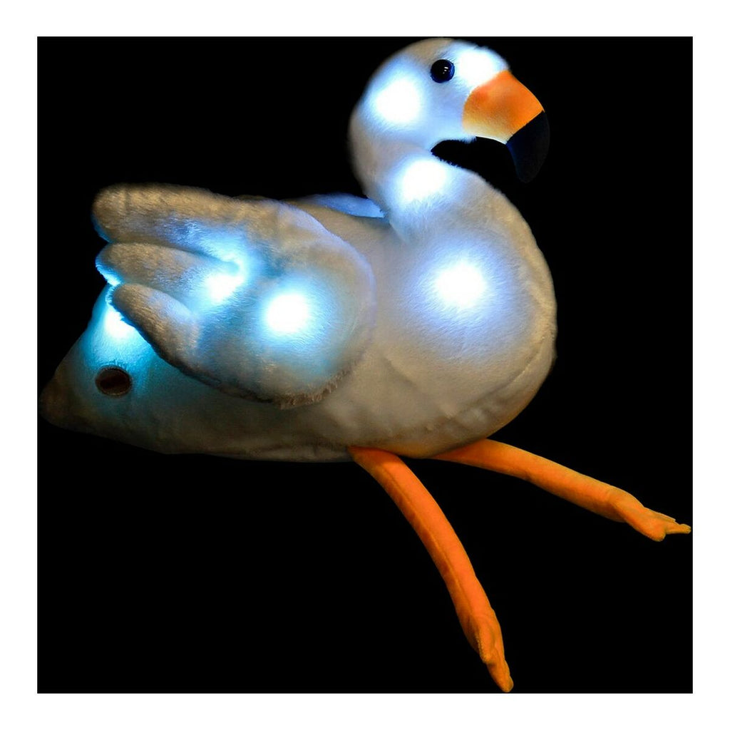 Plüschtier DKD Home Decor Weiss Rosa Für Kinder Rosa Flamingo 34 x 25 x 27 cm (2 Stück)