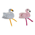 Plüschtier DKD Home Decor Weiss Rosa Für Kinder Rosa Flamingo 34 x 25 x 27 cm (2 Stück)