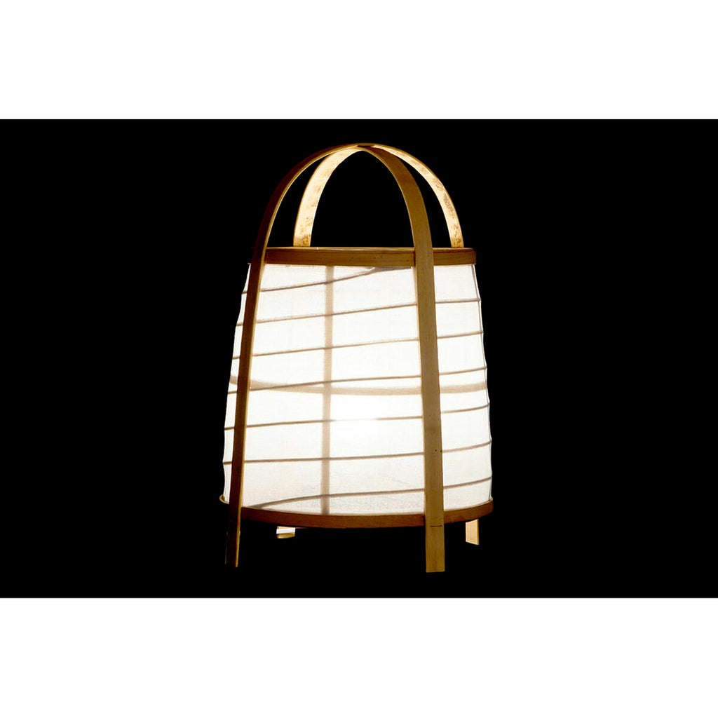Tischlampe DKD Home Decor Weiß natürlich Bambus 40 W 220 V 32 x 32 x