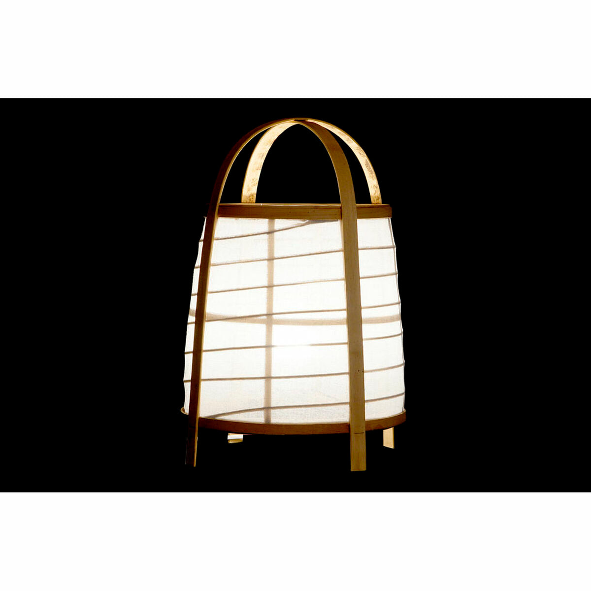 Tischlampe DKD Home Decor Weiß natürlich Bambus 40 W 220 V 32 x 32 x