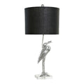 Tischlampe DKD Home Decor Schwarz Silberfarben Harz 60 W 220 V 33 x 33