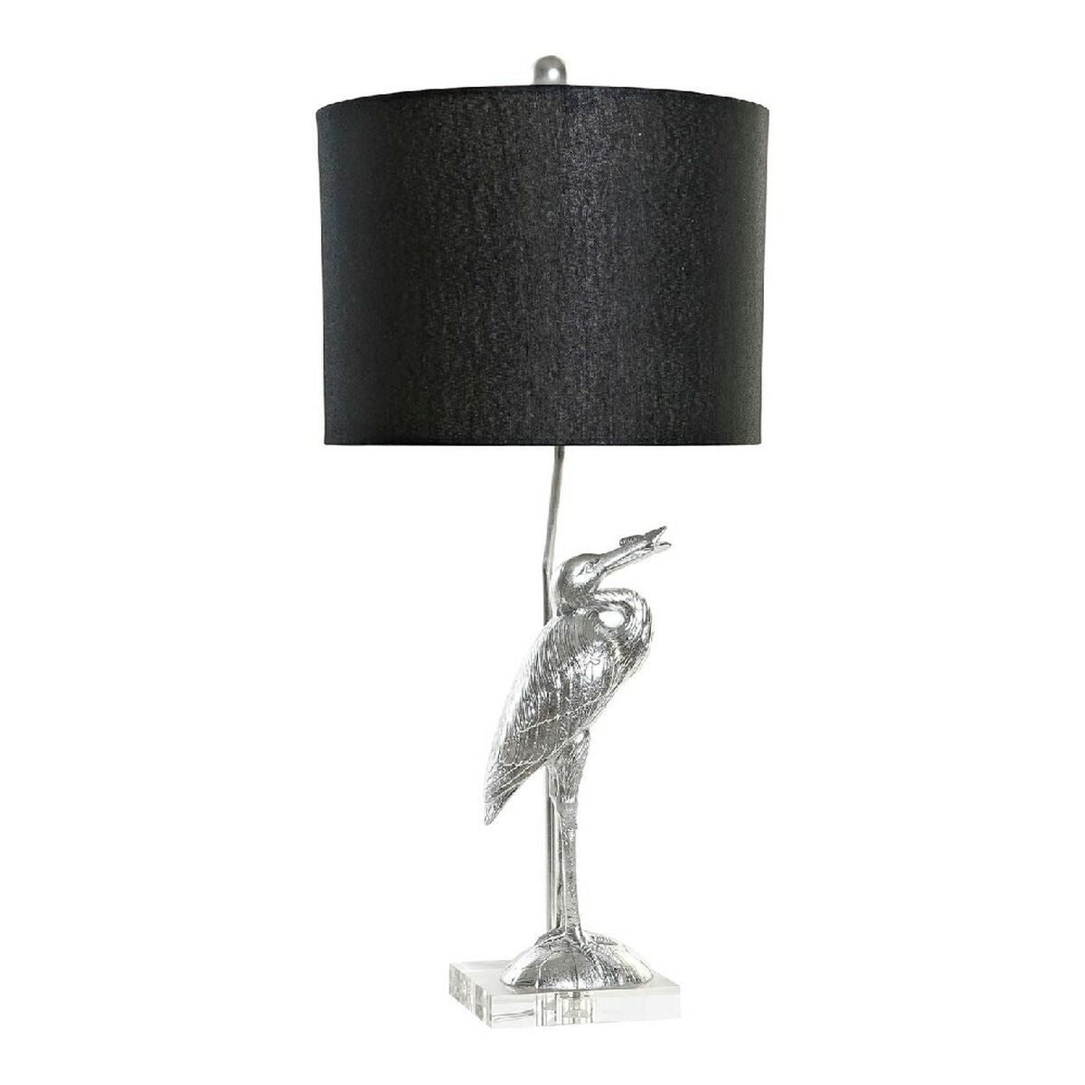 Tischlampe DKD Home Decor Schwarz Silberfarben Harz 60 W 220 V 33 x 33