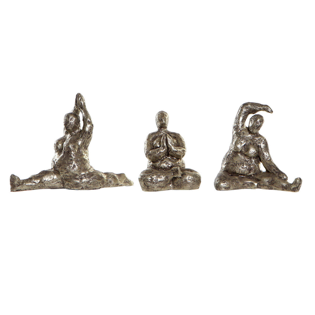 Goldene Yoga Figuren (3er): Eleganz & Harmonie für dein Heim.