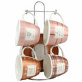 Kaffeetassen-Set «DKD Home Decor» Weiss/Braun