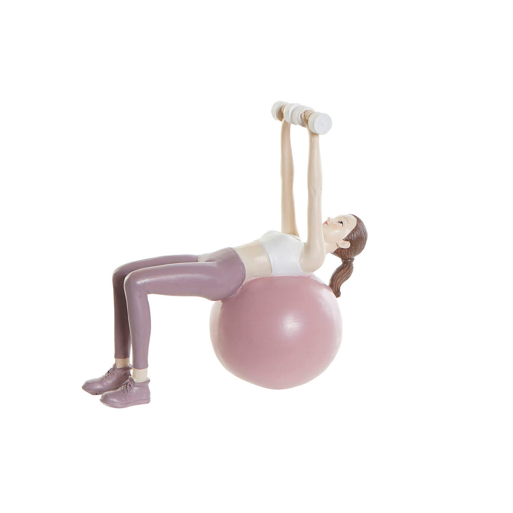 Rosa Yoga Figur Scandi: Entspannung im nordischen Stil.