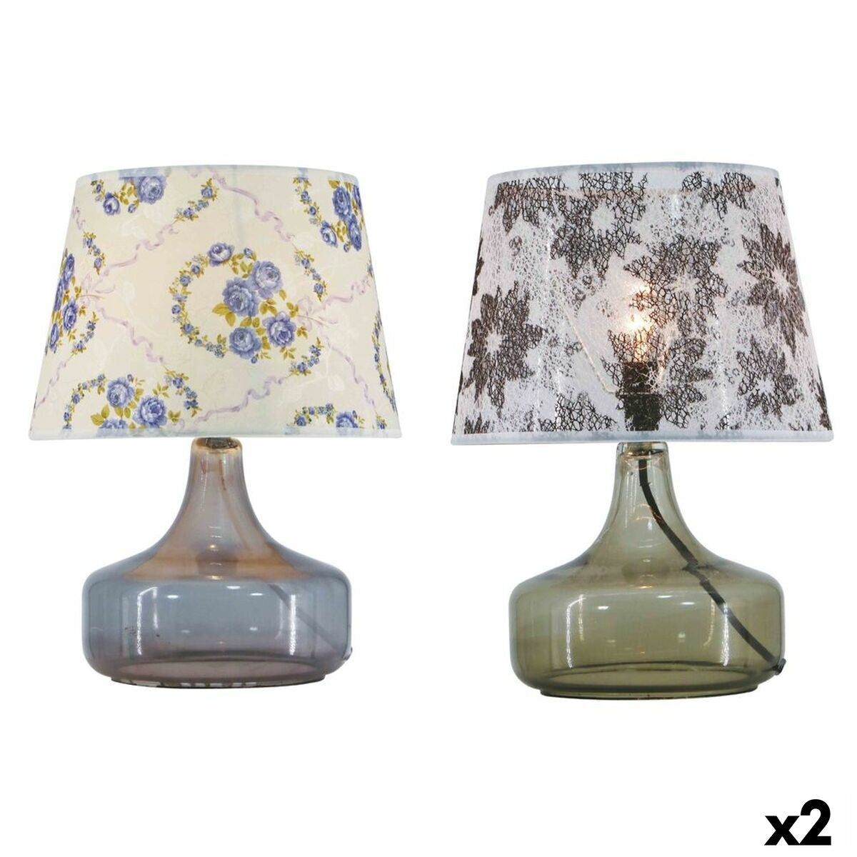 Tischlampe DKD Home Decor 28 x 28 x 40,5 cm Kristall Bunt 220 V 50 W (2