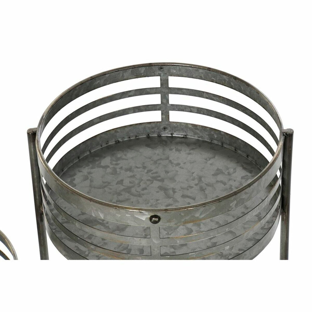 Blumentopf DKD Home Decor 3 in 1 Grau Metall Eisen Loft (47 x 35 x 72