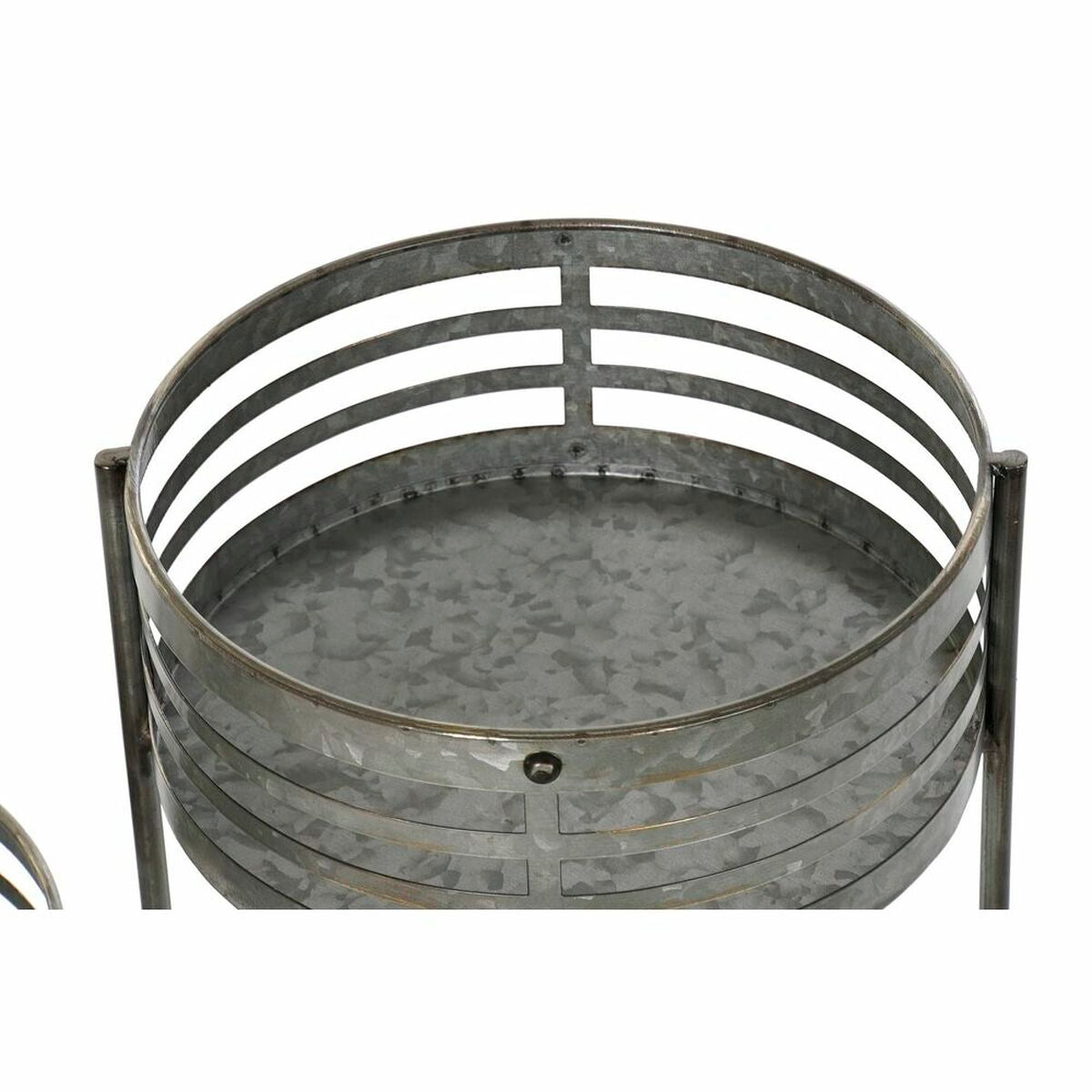 Blumentopf DKD Home Decor 3 in 1 Grau Metall Eisen Loft (47 x 35 x 72